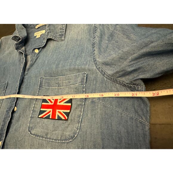 Merona Denim Button Down with Wings/Embellishments-Sz XL - Picture 8 of 13